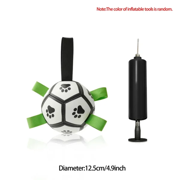 Football Design Pet Toy With Straps - Image 6