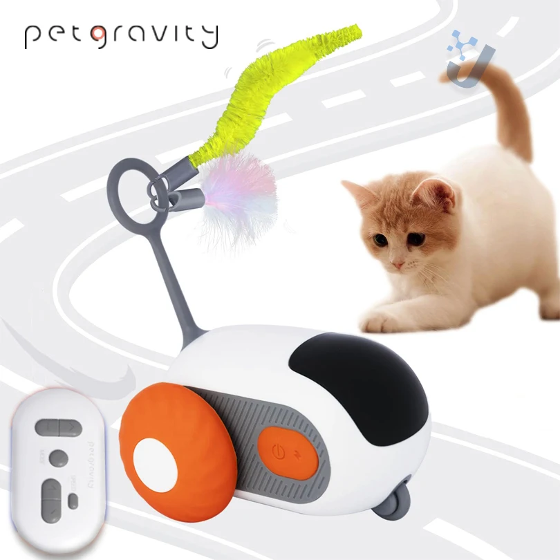 Interactive Pet Toy: Smart Remote-Controlled Car with Mouse and Ball for Cats and Dogs