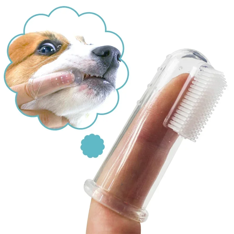 Soft Pet Finger Toothbrush Teddy Dog Brush