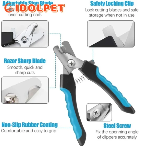 Pet Nail Clipper with Safety Guard, Stainless Steel Scissors - Image 3