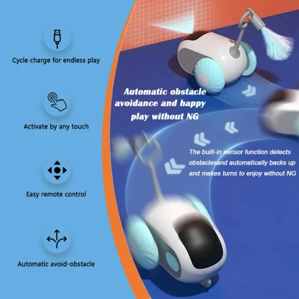 Interactive Pet Toy: Smart Remote-Controlled Car with Mouse and Ball for Cats and Dogs - Image 3