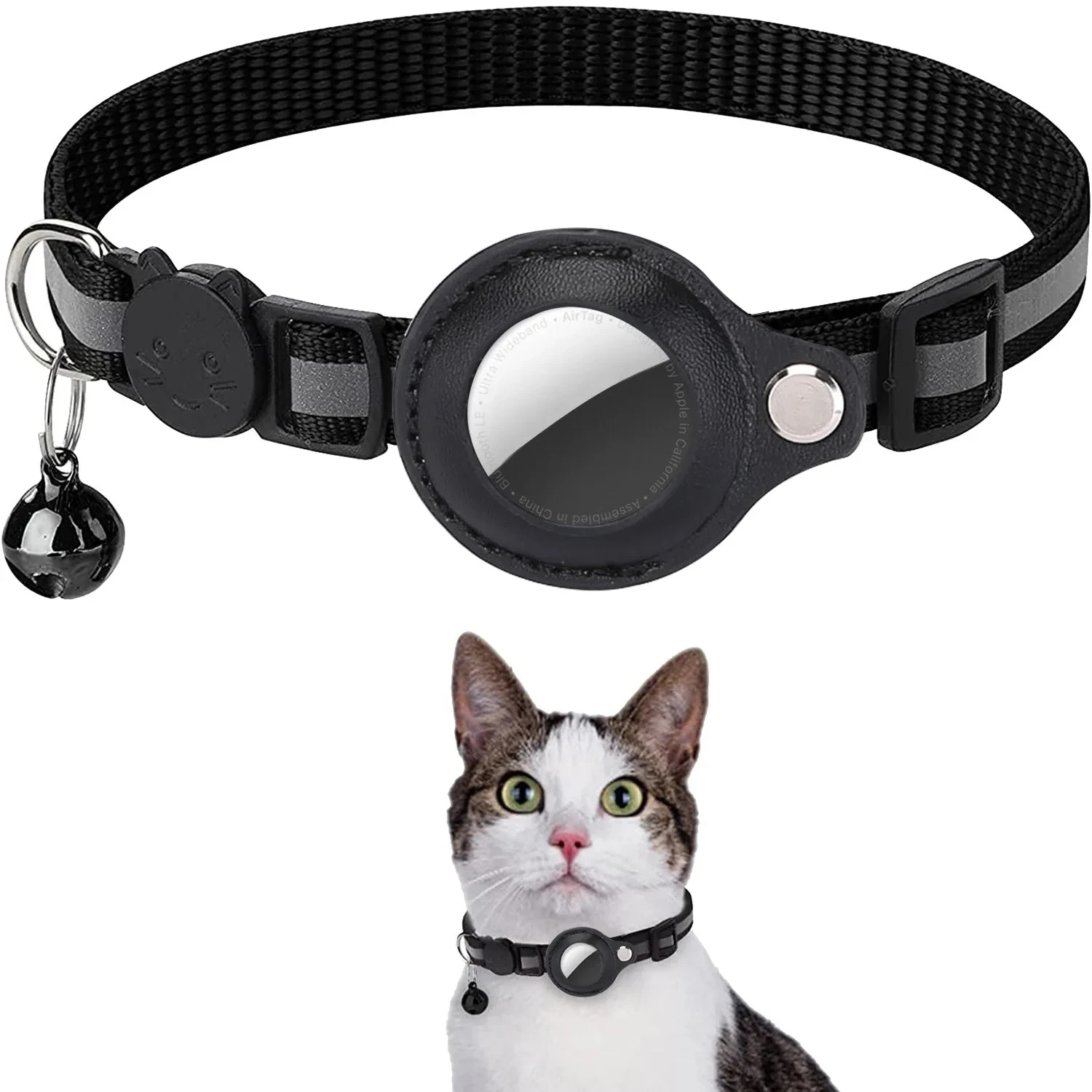 Cat AirTag Holder Collar – Adjustable Kitten Collar Waterproof