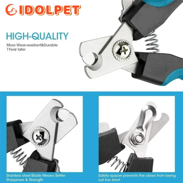 Pet Nail Clipper with Safety Guard, Stainless Steel Scissors - Image 2