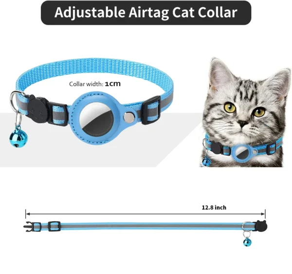 Cat AirTag Holder Collar - Adjustable Kitten Collar Waterproof - Image 4