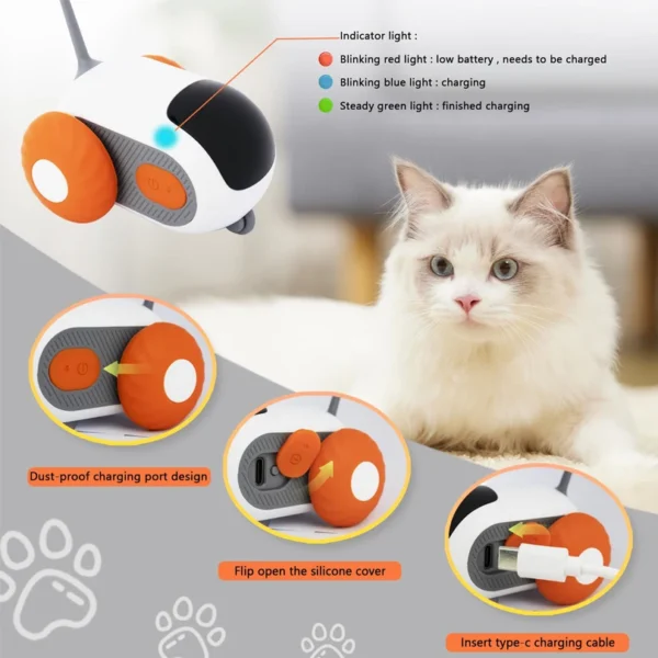 Interactive Pet Toy: Smart Remote-Controlled Car with Mouse and Ball for Cats and Dogs - Image 4