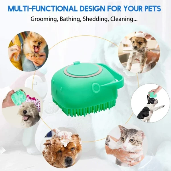 Pet Shampoo Brush - Grooming Scrubber for Bathing - Image 5